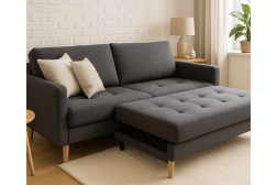 Canapé convertible gris